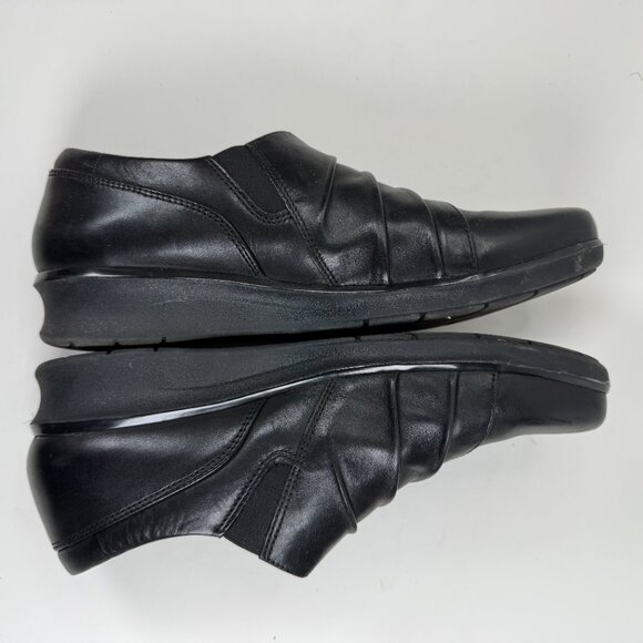 Clarks Collection Women's 8.5 M Hope Roxanne Slip On Comfort Loafer Black - Picture 8 of 12